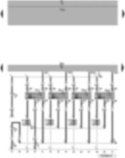 Wiring Diagram  VW PASSAT CC 2014 - Engine control unit - ignition coils 1-4 with output stage - spark plugs - spark plug connectors