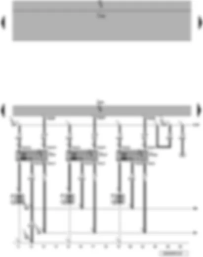 Wiring Diagram  VW PASSAT CC 2010 - Engine control unit - ignition coils 1-3 with output stage - spark plugs - spark plug connectors