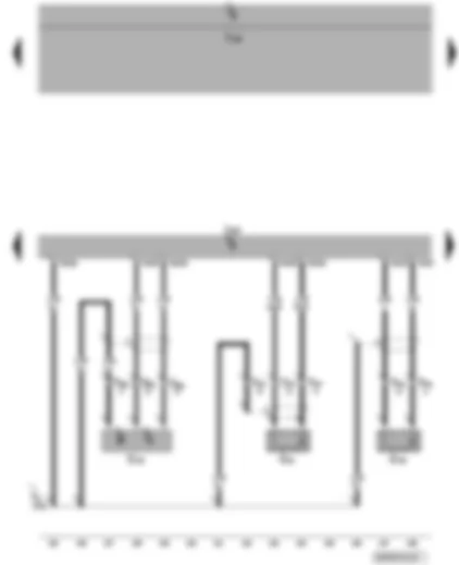 Wiring Diagram  VW PASSAT CC 2011 - Engine control unit - engine speed sender - knock sensor 1 and 2