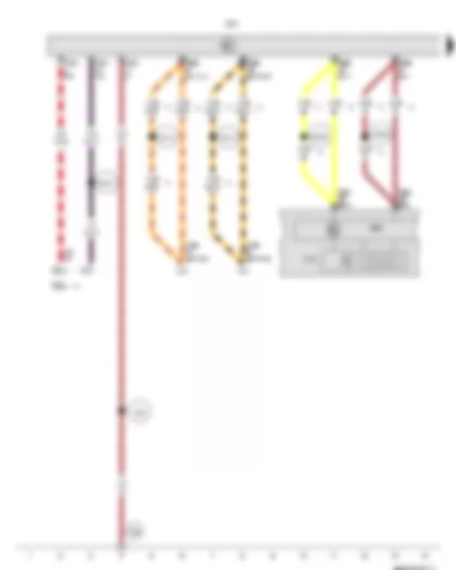 Wiring Diagram  VW PASSAT CC 2012 - Multifunction indicator - Control unit in dash panel insert - Data bus diagnostic interface