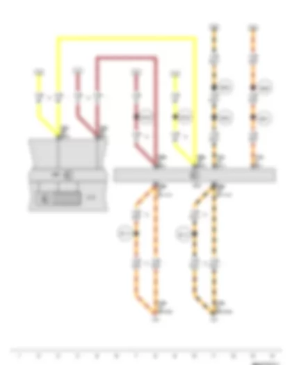 Wiring Diagram  VW PASSAT CC 2013 - Multifunction indicator - Control unit in dash panel insert - Data bus diagnostic interface
