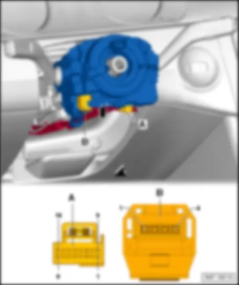 VW PASSAT CC 2010 Steering column electronics control unit J527
