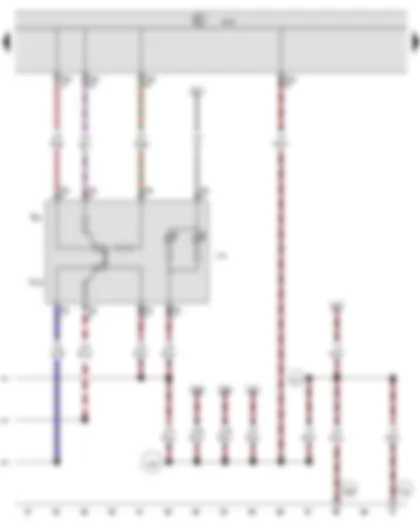 Wiring Diagram  VW PASSAT 2015 - Switch and instrument illumination regulator - Headlight range control regulator - Onboard supply control unit
