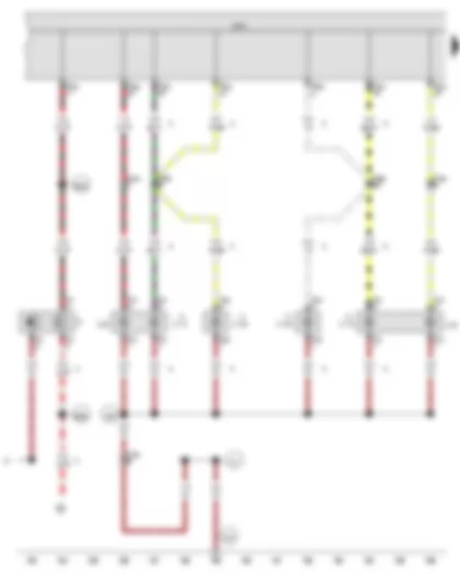 Wiring Diagram  VW PASSAT 2012 - Brake light switch - Left fog light bulb - Right fog light bulb - Left cornering light bulb - Right cornering light bulb - Left daytime running light bulb - Right daytime running light bulb