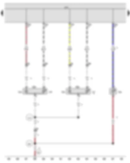 Wiring Diagram  VW PASSAT 2011 - Rear left fog light bulb - Rear right fog light bulb - Left tail light 2 - Right tail light 2 - High-level brake light bulb