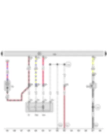 Wiring Diagram  VW PASSAT 2014 - Rear lid handle release button - Luggage compartment light switch - Rear lid lock unit - Convenience system central control unit - Rear lid electric opener motor - Luggage compartment light
