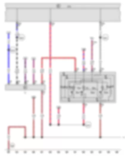 Wiring Diagram  VW PASSAT 2013 - Onboard supply control unit - Front interior light - Automatic anti-dazzle interior mirror