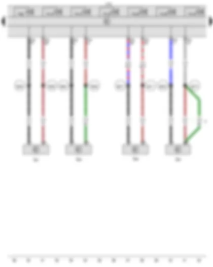 Wiring Diagram  VW PASSAT 2013 - Front left speed sensor - ABS control unit