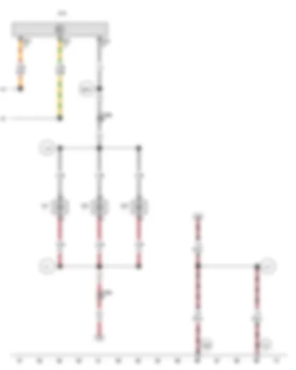 Wiring Diagram  VW PASSAT 2013 - Dash panel left vent illumination bulb - Dash panel central vent illumination - Dash panel right vent illumination bulb