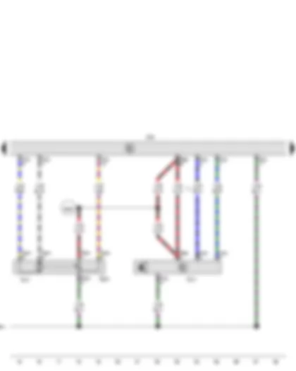 Wiring Diagram  VW PASSAT 2015 - Sunlight penetration photosensor - Potentiometer for indirect ventilation flap control motor - Climatronic control unit - Indirect ventilation flap control motor