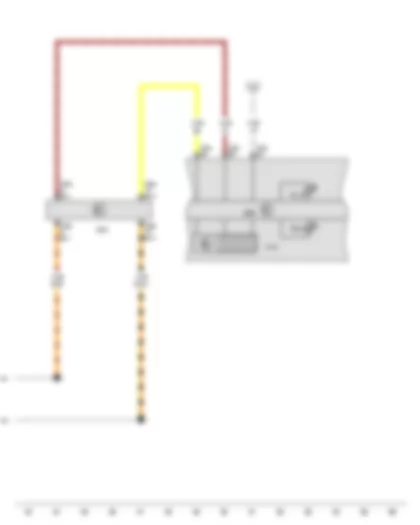 Wiring Diagram  VW PASSAT 2014 - Control unit in dash panel insert - Data bus diagnostic interface - Brake system warning lamp - Electric parking brake and handbrake fault warning lamp