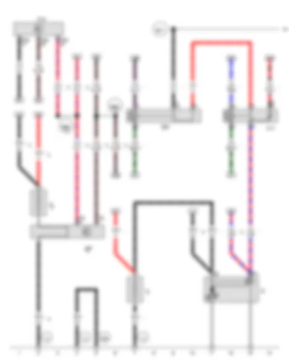 Wiring Diagram  VW PASSAT 2013 - Battery - Starter - Battery monitor control unit - Onboard supply control unit - Terminal 50 voltage supply relay - Voltage supply relay 2