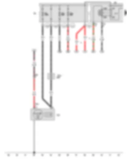 Wiring Diagram  VW PASSAT 2011 - Terminal 30 voltage supply relay - Fuse holder A - Fuse holder B
