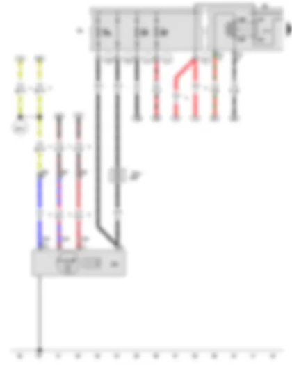 Wiring Diagram  VW PASSAT 2012 - Terminal 30 voltage supply relay - Fuse holder A - Fuse holder B