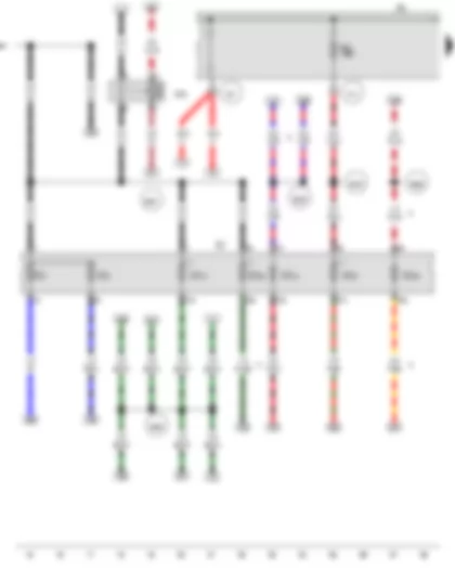 Wiring Diagram  VW PASSAT 2011 - Terminal 15 voltage supply relay - Fuse holder A - Fuse holder C