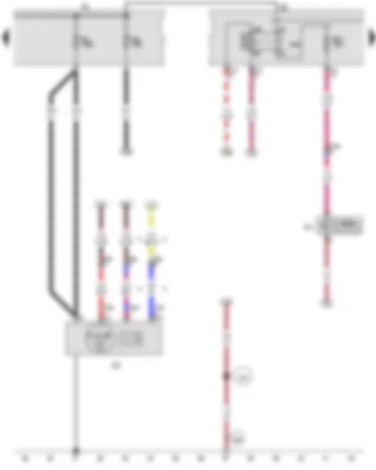 Wiring Diagram  VW PASSAT 2011 - Alternator with voltage regulator - Additional coolant pump relay - Fuse holder A - Fuse holder B - Coolant circulation pump