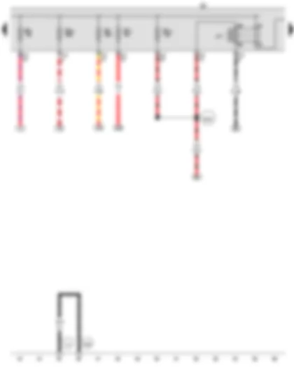 Wiring Diagram  VW PASSAT 2011 - Main relay - Fuse holder B