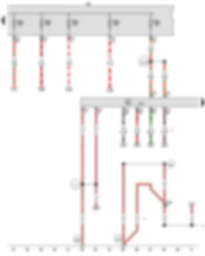 Wiring Diagram  VW PASSAT 2012 - Engine control unit - Fuse holder B