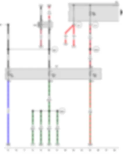 Wiring Diagram  VW PASSAT 2013 - Terminal 15 voltage supply relay - Fuse holder A - Fuse holder C