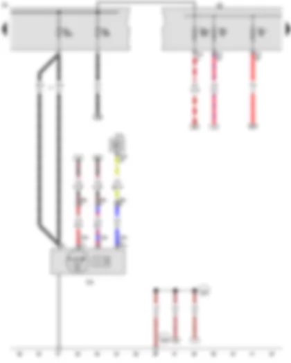 Wiring Diagram  VW PASSAT 2011 - Alternator with voltage regulator - Fuse holder A - Fuse holder B