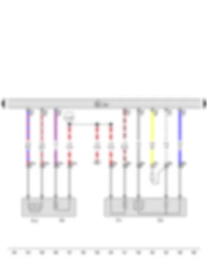 Wiring Diagram  VW PASSAT 2014 - Lambda probe - Lambda probe after catalytic converter - Engine control unit - Lambda probe heater - Lambda probe 1 heater after catalytic converter