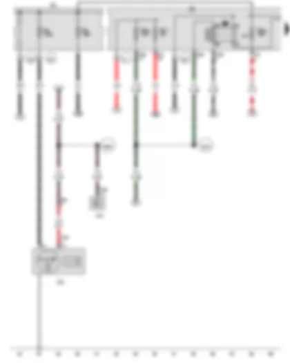 Wiring Diagram  VW PASSAT 2011 - Alternator with voltage regulator - Main relay - Fuse holder A - Fuse holder B