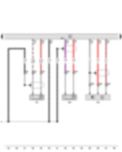 Wiring Diagram  VW PASSAT 2011 - Engine speed sender - Knock sensor 1 - Knock sensor 2 - Engine control unit