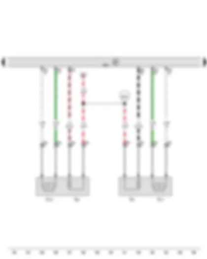 Wiring Diagram  VW PASSAT 2012 - Lambda probe after catalytic converter - Lambda probe 2 after catalytic converter - Engine control unit - Lambda probe 1 heater after catalytic converter - Lambda probe 2 heater after catalytic converter