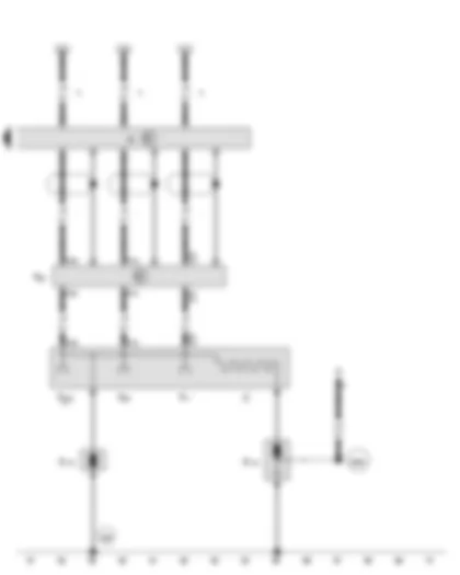 Wiring Diagram  VW PASSAT 2011 - Heated rear window relay - Radio - Radio aerial 2 - Frequency modulation (FM) frequency filter in positive wire