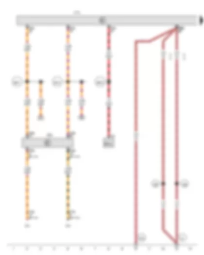 Wiring Diagram  VW PASSAT 2012 - Data bus diagnostic interface - Reversing camera system control unit - Diagnostic connection