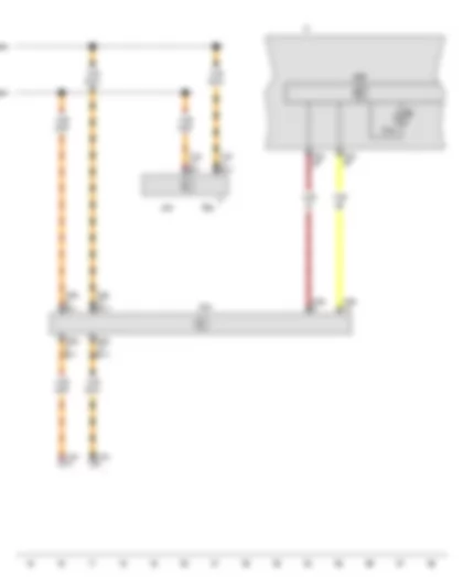 Wiring Diagram  VW PASSAT 2011 - Steering angle sender - Control unit in dash panel insert - Steering column electronics control unit - Data bus diagnostic interface - Electromechanical power steering warning lamp