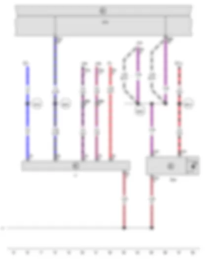 Wiring Diagram  VW PASSAT 2015 - Rain and light sensor - Onboard supply control unit - Automatic anti-dazzle interior mirror