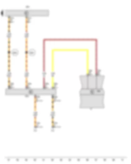 Wiring Diagram  VW PASSAT 2011 - Electronically controlled damping control unit - Control unit in dash panel insert - Data bus diagnostic interface - Dash panel insert - Diagnostic connection