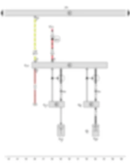 Wiring Diagram  VW PASSAT 2013 - Auxiliary heater control unit - Aerial amplifier - Aerial amplifier 4 - Auxiliary heater aerial