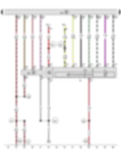 Wiring Diagram  VW PASSAT 2011 - Light switch - Switch and instrument illumination regulator - Onboard supply control unit