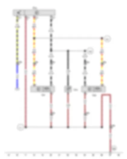 Wiring Diagram  VW PASSAT 2011 - Seat ventilation switch 2 - Seat ventilation warning lamp 2 - Front passenger seat backrest fan - Front passenger seat cushion fan