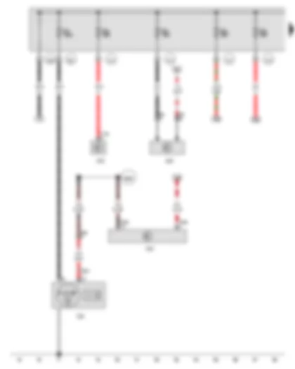 Wiring Diagram  VW PASSAT 2011 - Fuse 1 in fuse holder A - Fuse 2 in fuse holder A - Fuse 3 in fuse holder A - Fuse 4 in fuse holder A - Fuse 5 in fuse holder A