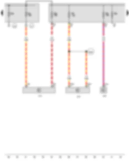 Wiring Diagram  VW PASSAT 2011 - Fuse 1 on fuse holder B - Fuse 2 on fuse holder B - Fuse 3 on fuse holder B - Fuse 4 on fuse holder B - Fuse 6 in fuse holder A - Fuse 7 in fuse holder A