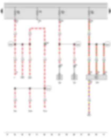 Wiring Diagram  VW PASSAT 2011 - Fuse 8 on fuse holder B - Fuse 9 on fuse holder B - Fuse 10 on fuse holder B - Fuse 11 on fuse holder B