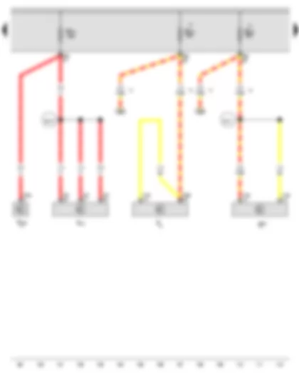 Wiring Diagram  VW PASSAT 2011 - Fuse 18 on fuse holder B - Fuse 19 on fuse holder B