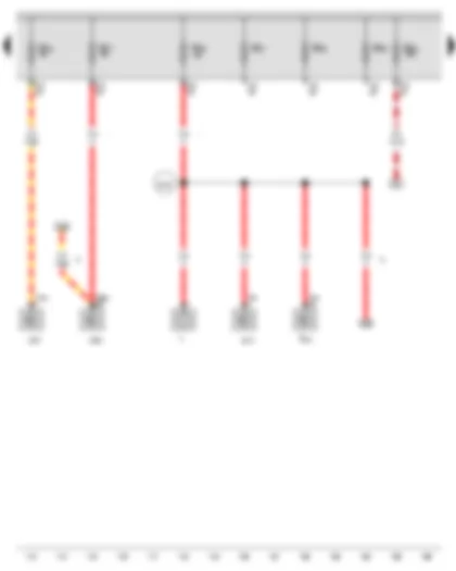 Wiring Diagram  VW PASSAT 2011 - Fuse 16 on fuse holder B - Fuse 17 on fuse holder B - Fuse 20 on fuse holder B - Fuse 21 on fuse holder B - Fuse 22 on fuse holder B - Fuse 23 on fuse holder B - Fuse 24 on fuse holder B