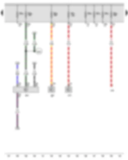 Wiring Diagram  VW PASSAT 2011 - Fuse 25 on fuse holder B - Fuse 26 on fuse holder B - Fuse 30 on fuse holder B - Fuse 31 on fuse holder B - Fuse 32 on fuse holder B - Fuse 33 on fuse holder B - Fuse 34 on fuse holder B - Fuse 35 on fuse holder B