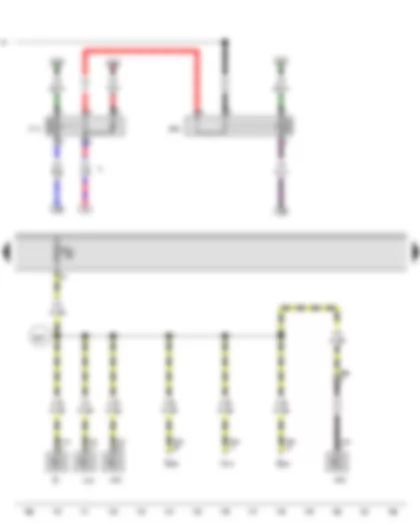 Wiring Diagram  VW PASSAT 2011 - Terminal 50 voltage supply relay - Voltage supply relay 2 - Fuse 2 on fuse holder C