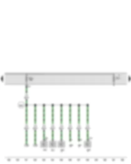 Wiring Diagram  VW PASSAT 2011 - Fuse 10 on fuse holder C - Fuse 11 on fuse holder C