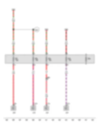 Wiring Diagram  VW PASSAT 2011 - Fuse 1 on fuse holder D - Fuse 2 on fuse holder D - Fuse 3 on fuse holder D - Fuse 4 on fuse holder D - Fuse 5 on fuse holder D