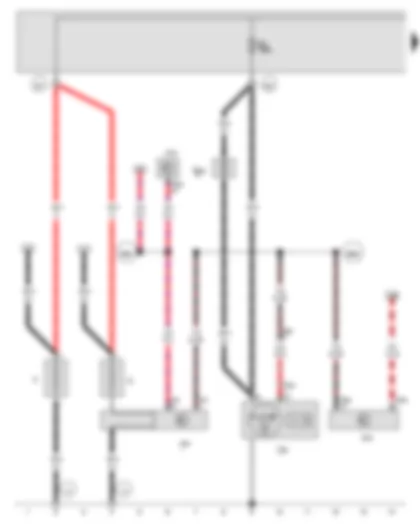 Wiring Diagram  VW PASSAT 2011 - Battery - Battery monitor control unit - Fuse 1 in fuse holder A - Fuse 1 (30)