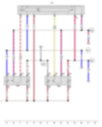 Wiring Diagram  VW PASSAT 2011 - Footwell light switch - Warning buzzer switch - Driving school mode relay