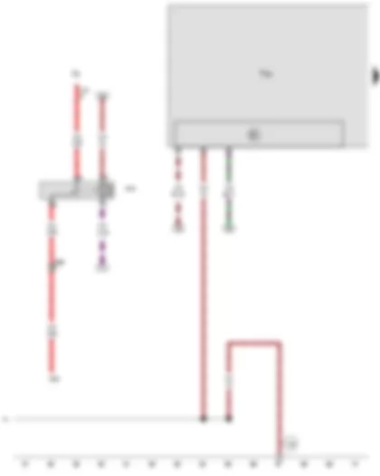 Wiring Diagram  VW PASSAT 2011 - Starter inhibitor relay - Distribution box