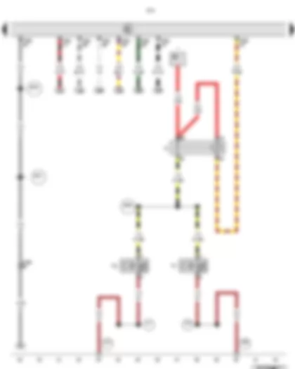 Wiring Diagram  VW PASSAT 2014 - Treble horn - Bass horn - Dual tone horn relay - Onboard supply control unit