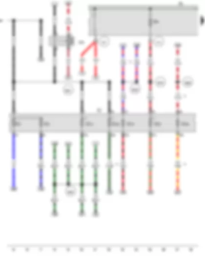 Wiring Diagram  VW PASSAT 2013 - Terminal 15 voltage supply relay - Fuse holder A - Fuse holder C